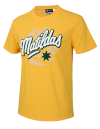 Australian Matildas 2026 Football Adults Gold Puff Print Shirt