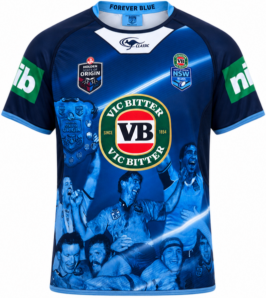 NSW Blues  State of Origin Mens Captains Run Jersey