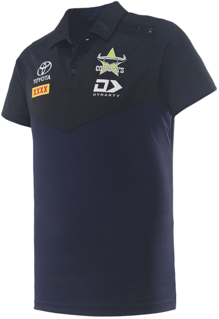 North Queensland Cowboys 2026 NRL Mens Black Media Polo Shirt *PRESALE Due 20th DEC*