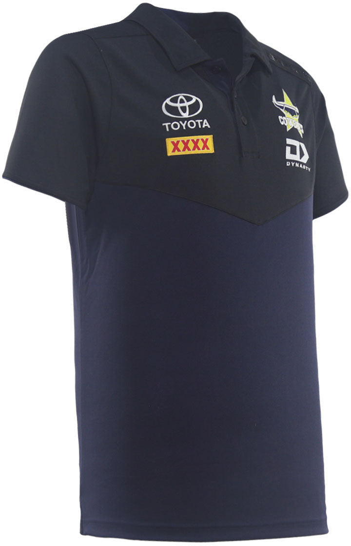 North Queensland Cowboys 2026 NRL Mens Black Media Polo Shirt *PRESALE Due 20th DEC*
