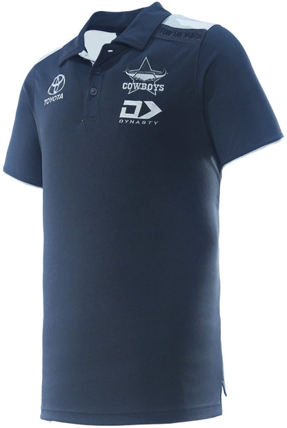 North Queensland Cowboys 2026 NRL Mens Charcoal Media Polo Shirt *PRESALE Due 20th DEC*