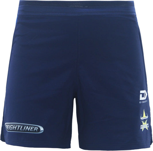 North Queensland Cowboys 2026 NRL Mens Navy Gym Training Shorts *PRESALE Due 20th DEC*