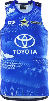 North Queensland Cowboys 2026 NRL Mens Blue Training Singlet *PRESALE Due 20th DEC*