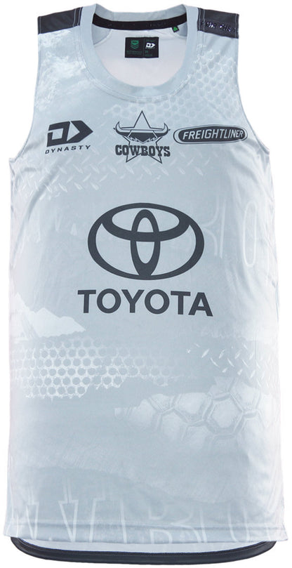 North Queensland Cowboys 2026 NRL Mens Grey Training Singlet *PRESALE Due 20th DEC*