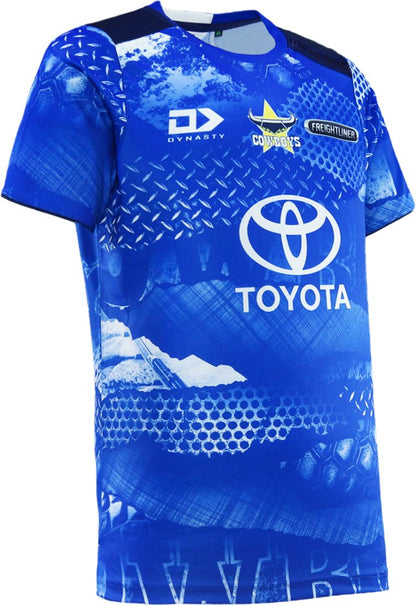 North Queensland Cowboys 2026 NRL Mens Blue Training Shirt *PRESALE Due 20th DEC*