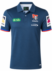 Newcastle Knights 2026 NRL Mens Media Polo Shirt