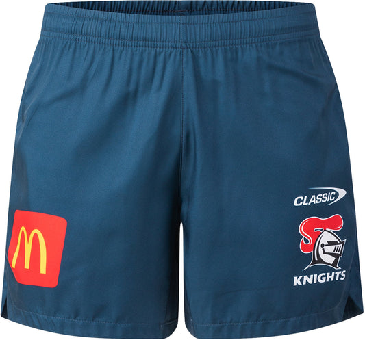 Newcastle Knights 2026 NRL Mens Navy Gym Training Shorts