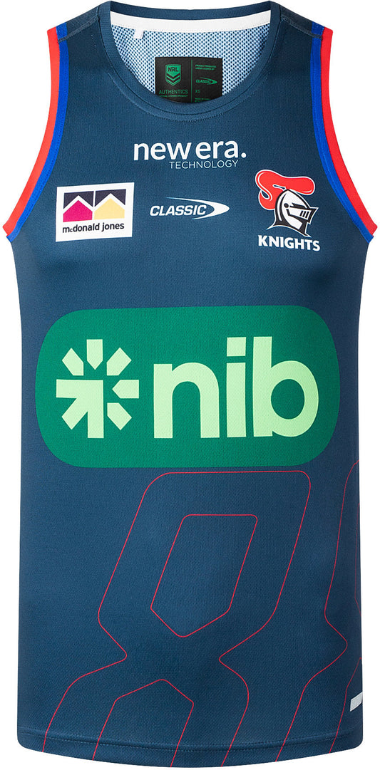 Newcastle Knights 2026 NRL Mens Navy Training Singlet