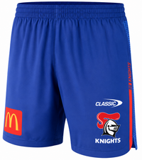 Newcastle Knights NRL Mens Royal Zip Training Shorts