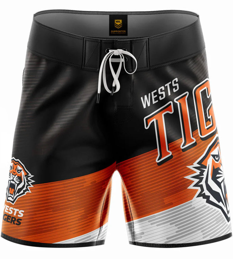 Wests Tigers NRL Mens Barrel Board Shorts