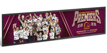 Brisbane Broncos 2025 NRL Premiers Team Bar Runner