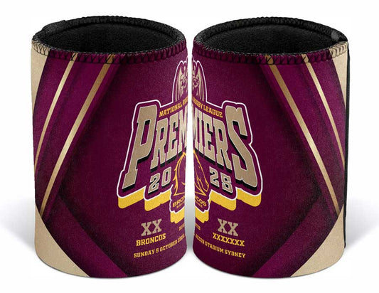 Brisbane Broncos 2025 NRL Premiers Score Can Cooler *PRESALE*