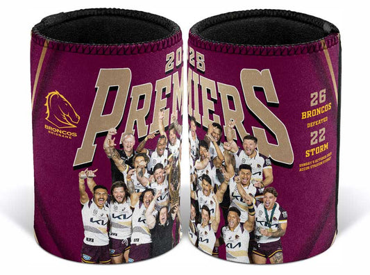 Brisbane Broncos 2025 NRL Premiers Team Can Cooler  *PRESALE*