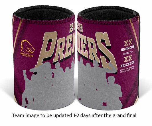 Brisbane Broncos 2025 NRL Premiers Team Can Cooler  *PRESALE*