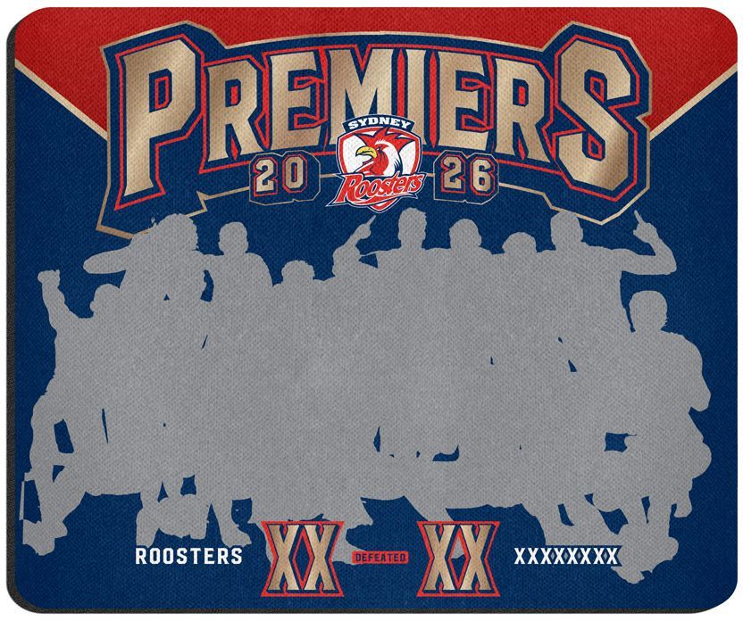 Sydney Roosters 2026 NRL Premiers Team Mouse Mat *PRESALE*