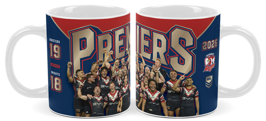 Sydney Roosters 2026 NRL Premiers Team Mug *PRESALE*