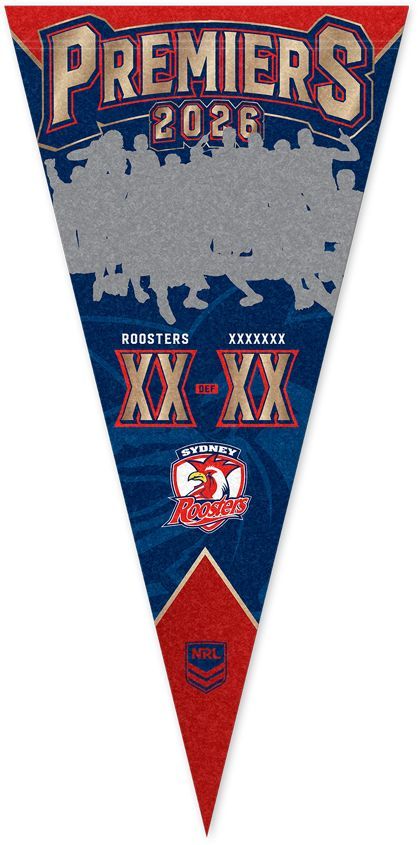 Sydney Roosters 2026 NRL Premiers Team Pennant *PRESALE*