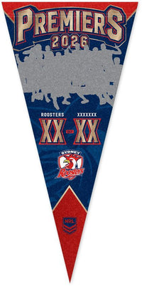 Sydney Roosters 2026 NRL Premiers Team Pennant *PRESALE*
