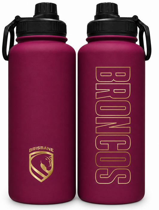 Brisbane Broncos NRL 960ml Stainless Steel Drink Bottle