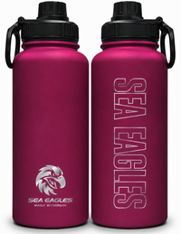 Manly Sea Eagles NRL 960ml Stainless Steel Drink Bottle