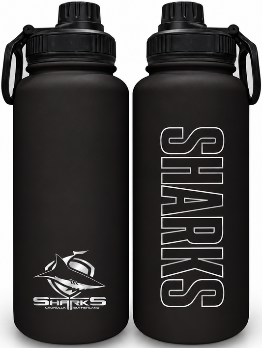 Cronulla Sharks NRL 960ml Stainless Steel Drink Bottle