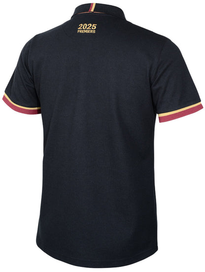 Brisbane Broncos 2025 NRL Mens Premiers Black Polo Shirt