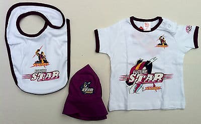 Melbourne Storm NRL Infant Starter Pack Bib Baby Toddler