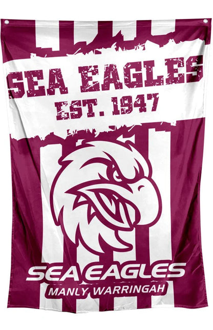 Manly Sea Eagles NRL Cape Flag 150cm x 90cm