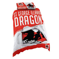 St George Dragons NRL Single Quilt Cover Set