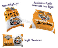 Wests Tigers 2024 NRL Quilt Cover Set Doona Single Double Queen King