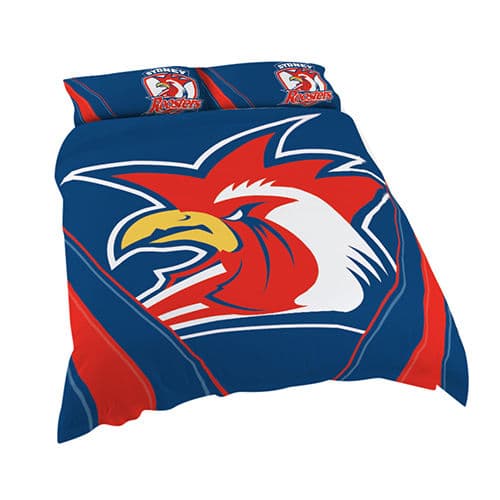 Sydney Roosters NRL Quilt Cover Set Doona Single Double Queen King