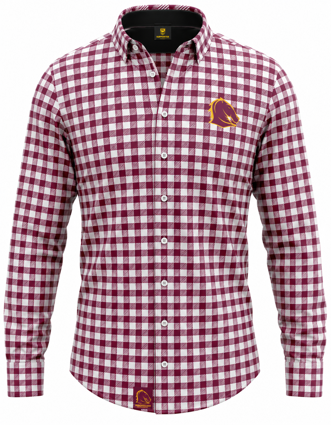 Brisbane Broncos NRL Mens Dawson Business Shirt