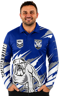 Canterbury Bulldogs NRL Mens Ignition Fishing Shirt