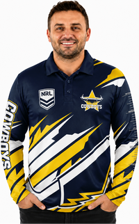 North Queensland Cowboys NRL Mens Ignition Fishing Shirt