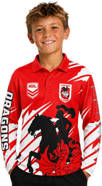 St George Dragons NRL Kids Ignition Fishing Shirt