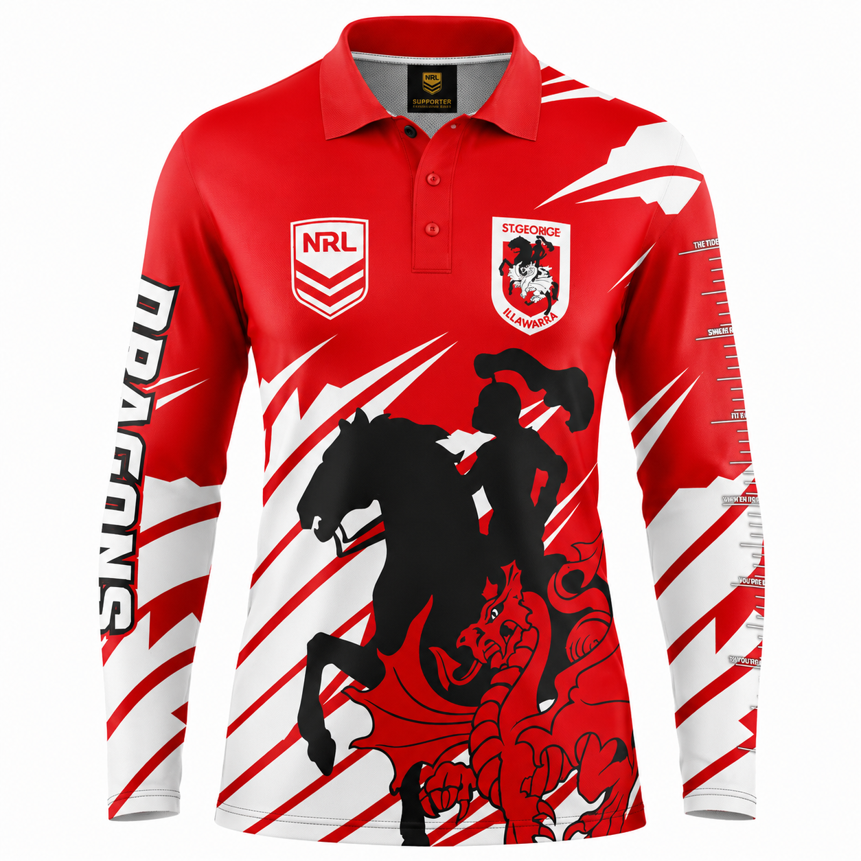 St George Dragons NRL Kids Ignition Fishing Shirt