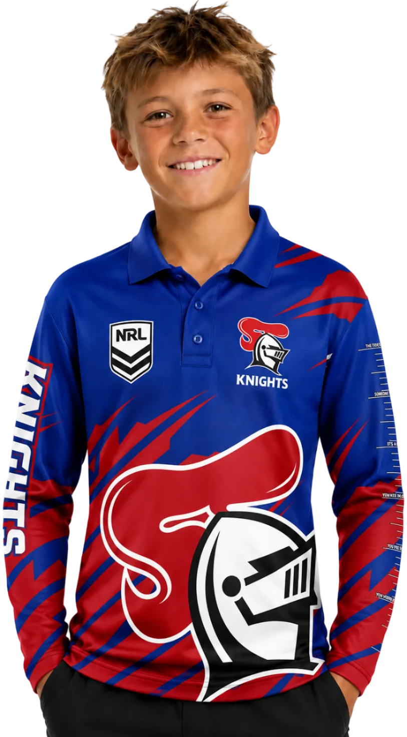 Newcastle Knights NRL Kids Ignition Fishing Shirt