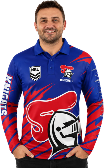 Newcastle Knights NRL Mens Ignition Fishing Shirt