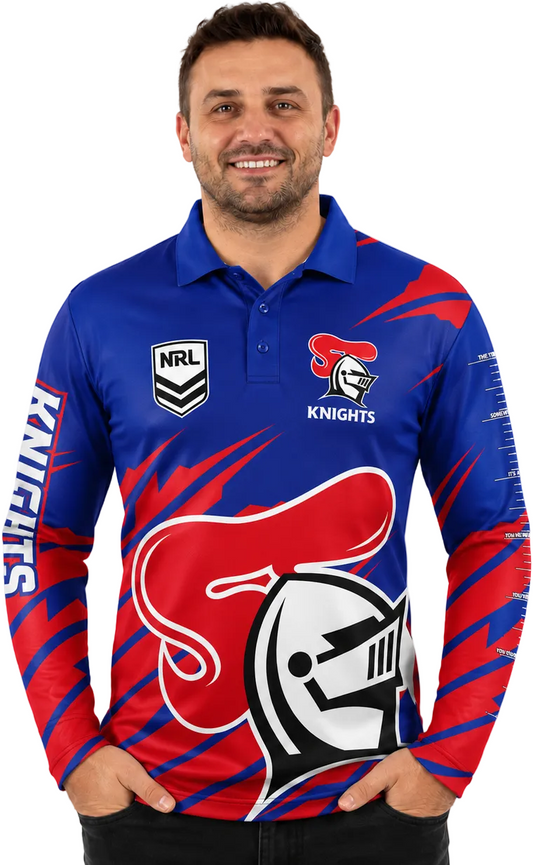 Newcastle Knights NRL Mens Ignition Fishing Shirt