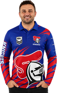 Newcastle Knights NRL Mens Ignition Fishing Shirt