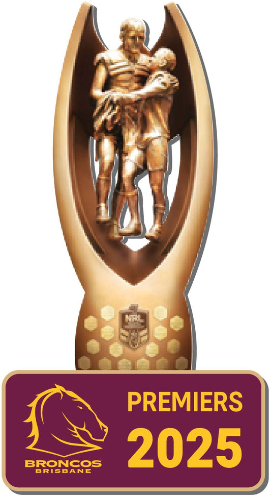Brisbane Broncos 2025 Premiers 3D Trophy Pin  *PRESALE*