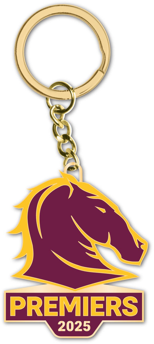 Brisbane Broncos 2025 Premiers Logo Keyring  *PRESALE*
