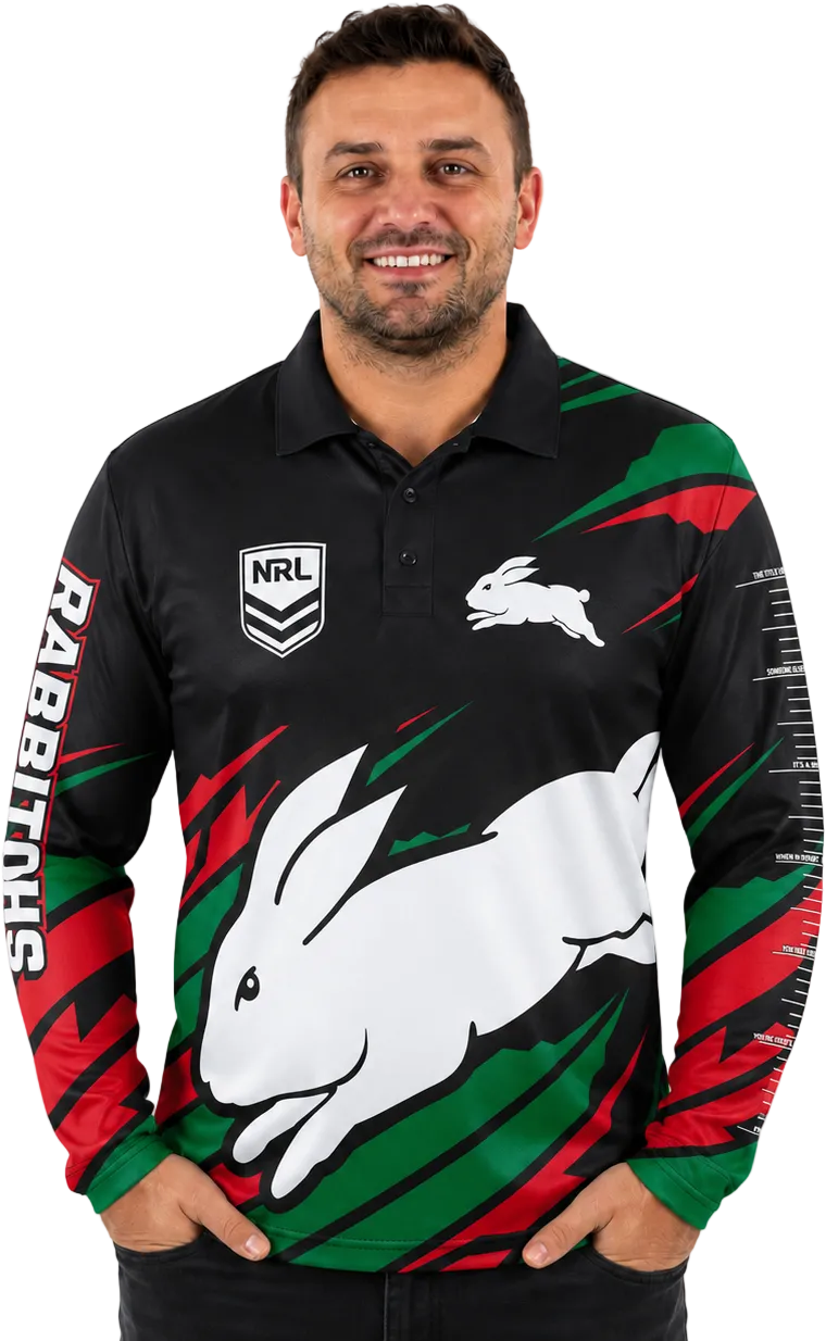 South Sydney Rabbitohs NRL Mens Ignition Fishing Shirt