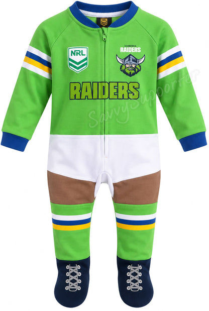 Canberra Raiders NRL Infant Zip Footysuit