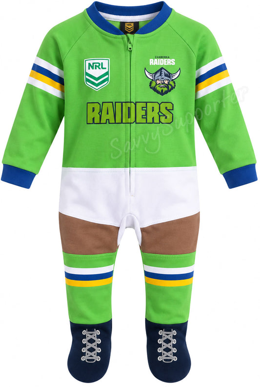 Canberra Raiders NRL Infant Zip Footysuit