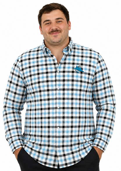 Cronulla Sharks NRL Mens Dawson Business Shirt
