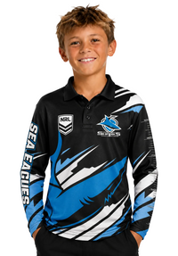 Cronulla Sharks NRL Kids Ignition Fishing Shirt