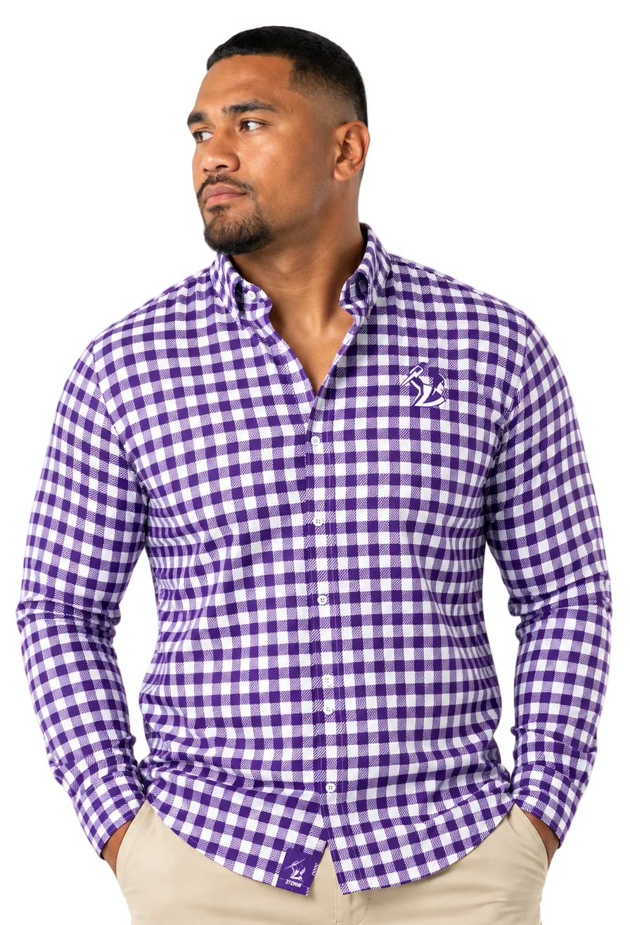 Melbourne Storm NRL Mens Dawson Business Shirt