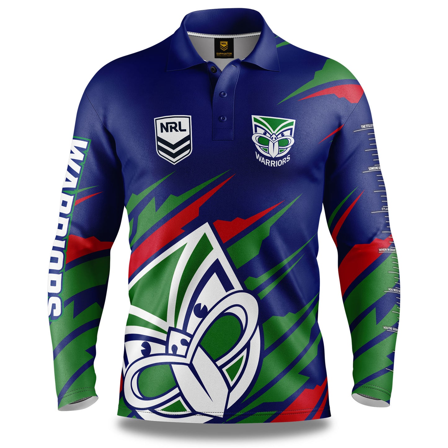 New Zealand Warriors NRL Mens Ignition Fishing Shirt