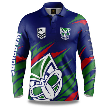 New Zealand Warriors NRL Mens Ignition Fishing Shirt